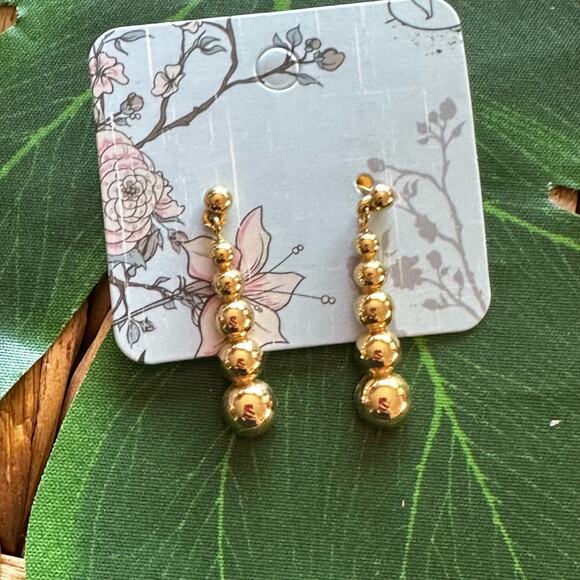 BOGO FREE GOLD BALL DROP EARRINGS - Picture 3 of 6